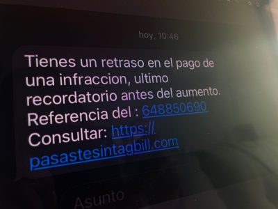 Alerta de estafa por SMS: “Retraso en el pago de una infracción” y robo de datos personales