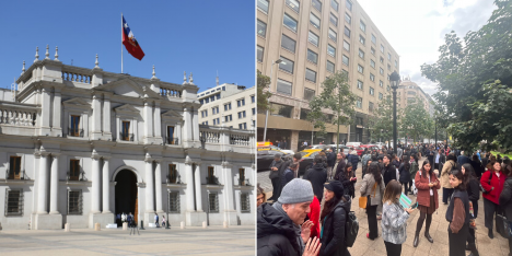Evacúan La Moneda y centro de Santiago por olor a gas