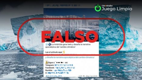 Fake news sobre la Antártica califica de narrativa “apocalíptica” el cambio climático