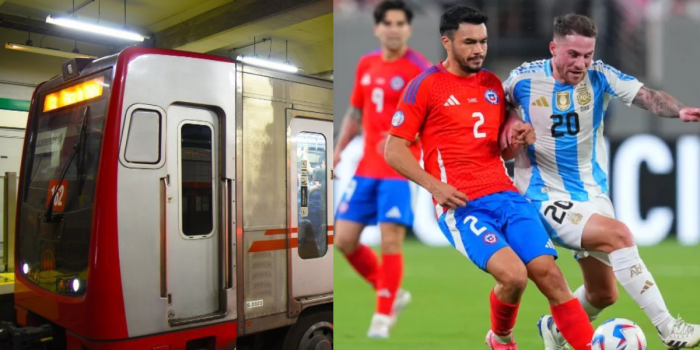 Metro ampliará su horario por el partido entre Chile y Argentina.