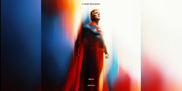 Trump en modo Súper Bigote: Casa Blanca publica imagen del mandatario como Superman