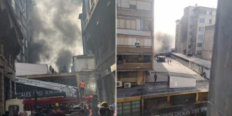 Incendio afecta a edificio en Santiago: hay personas atrapadas