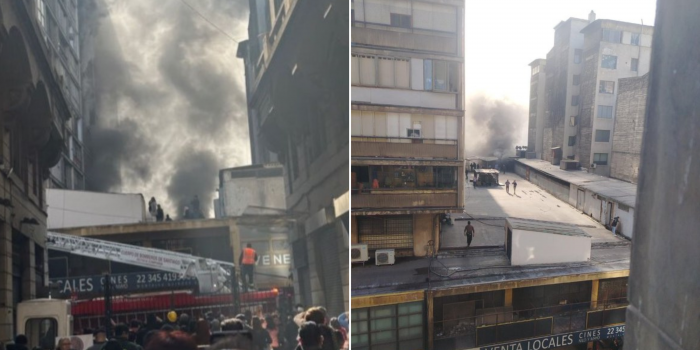 Incendio afecta a edificio en Santiago: hay personas atrapadas