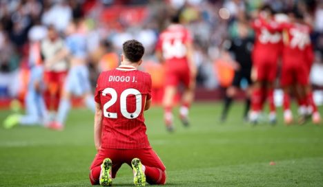 El homenaje de Liverpool en su primer partido luego del fallecimiento del portugués Diogo Jota