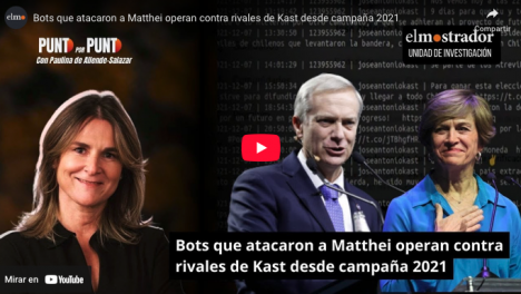 [Lo+Leído] Bots que atacaron a Matthei operan contra rivales de Kast desde campaña 2021