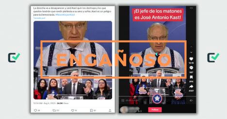 Es engañoso que Mosciatti calificara a Kast como “jefe de los matones”; parafraseaba a Matthei