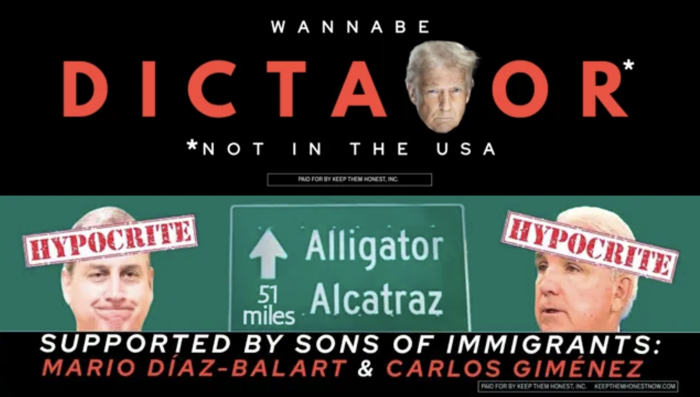 “Aspirante a dictador”: los mensajes anti-Trump en vallas publicitarias de Miami