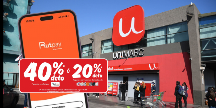 Banco Estado tiene 40% de descuento en Unimarc: estas son las fechas y método de pago del beneficio