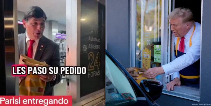 Parisi atiende un McDonald’s en Calama: el “plagio” a Trump para tentar al norte