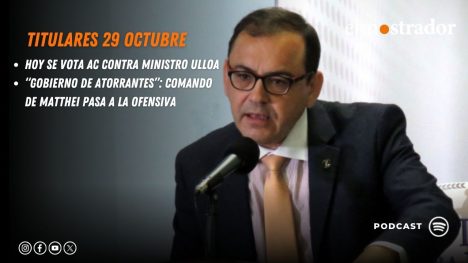 Hoy se vota acusación constitucional contra ministro Antonio Ulloa