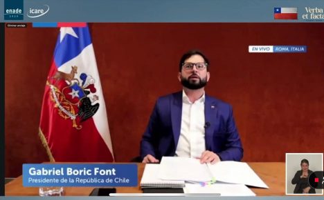 Con problemas de conexión, Boric defiende en Enade 2025 que “Chile no se cae a pedazos”