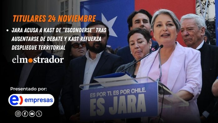 Jara acusa a Kast de “esconderse” tras ausentarse de debate y lanza ofensiva programática 