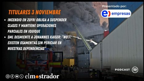 Incendio en Zofri obliga a suspender clases y mantiene operaciones parciales en Iquique