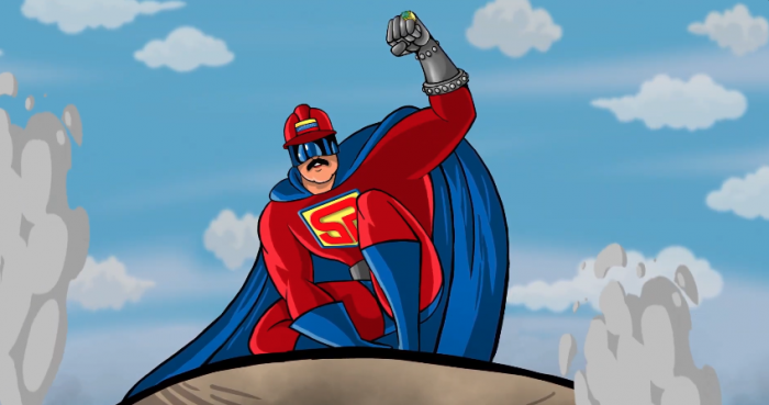 Superbigote mirando al mar