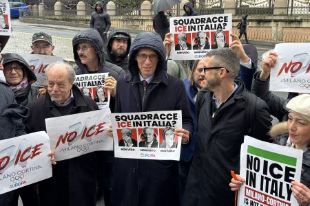 Primera protesta en Italia contra la presencia del ICE en los Juegos de Invierno de Milán