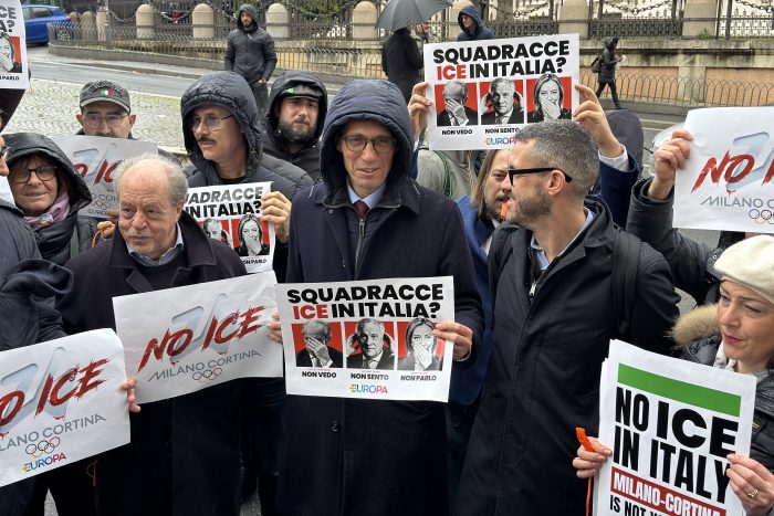 Primera protesta en Italia contra la presencia del ICE en los Juegos de Invierno de Milán