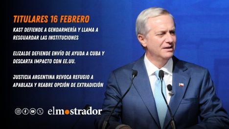 Kast defiende a Gendarmería y llama a resguardar las instituciones 