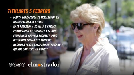 Marta Larraechea es trasladada en helicóptero a la Clínica Alemana