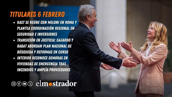 Kast se reúne con Meloni en Roma y plantea coordinación regional en seguridad e inversiones