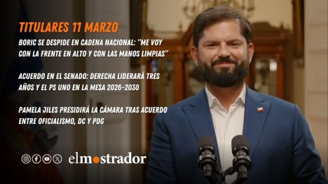 Boric se despide en cadena nacional: “Me voy con la frente en alto y con las manos limpias” 