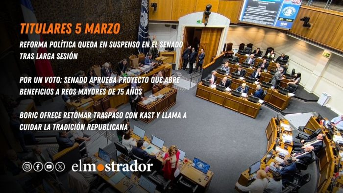 Reforma política queda en suspenso en el Senado tras larga sesión  