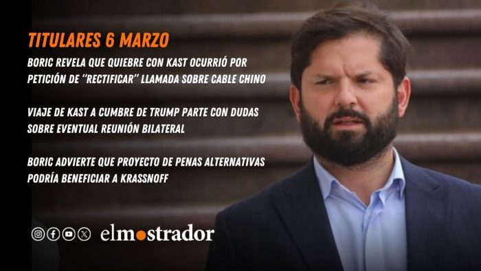 Boric revela que quiebre con Kast ocurrió por petición de “rectificar” llamada sobre cable chino 