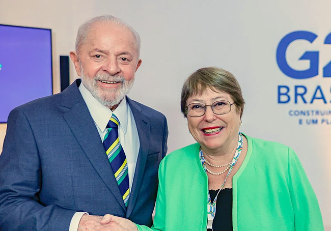 Lula reafirma apoyo a candidatura de Michelle Bachelet a la ONU: "Tiene todas las credenciales"