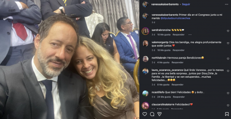 El silencioso matrimonio de los parlamentarios Vanessa Kaiser y Cristóbal Urruticoechea