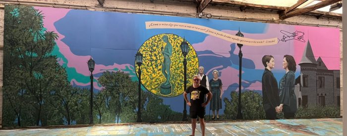 Artista Arturo Duclos presenta nuevo mural en barrio Lastarria