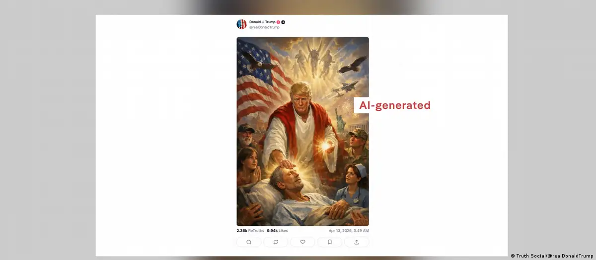 Trump elimina en silencio imagen en la que se mostraba como Jesucristo
