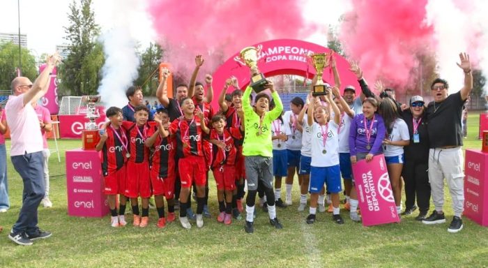 Futbol infantil: equipos de Santiago e Independencia se coronaron campeones de la Copa Enel 2026