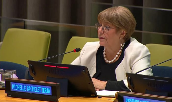 Siga en vivo exposición de Michelle Bachelet ante la ONU para defender su candidatura al organismo