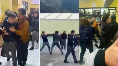 Caos en liceo de Talcahuano: funcionarios heridos y 14 estudiantes detenidos tras pelea masiva