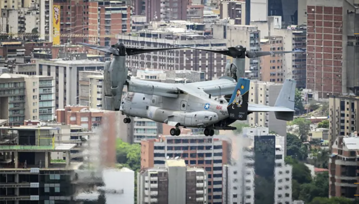 Estados Unidos realiza simulacro militar con aeronaves en Caracas