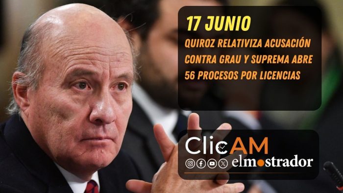 Quiroz relativiza acusación contra Grau y Suprema abre 56 procesos por licencias