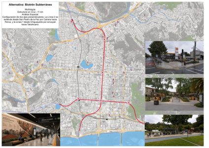 ¿Metro en Conce? Estudio propone cuatro alternativas de trazados