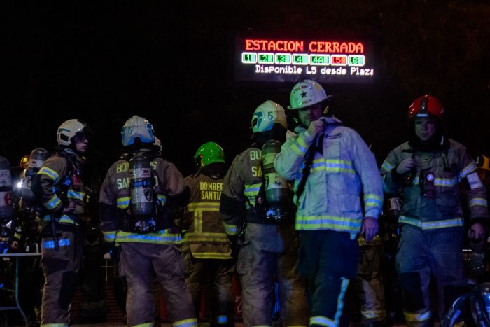 Línea 5 opera sin detención de trenes en estación Santa Isabel tras incendio de vagón