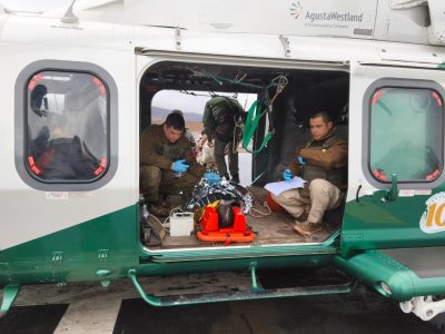 Sistema frontal: Carabineros evacúa por vía aérea a tres mujeres aisladas en La Higuera