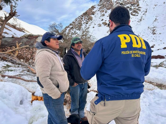 PDI Atacama ubicó a tres personas en el sector Quebrada Conay de Alto Del Carmen