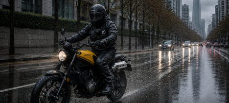 Conducir motocicleta bajo la lluvia: cinco recomendaciones para evitar accidentes este invierno