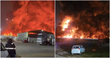 Emergencia química en Quilicura: fuego y explosiones movilizan a Bomberos cerca de la Ruta 5