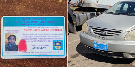 El insólito ciudadano “lemuriano” detenido en la Ruta 5 con patente y documentos de un país ficticio