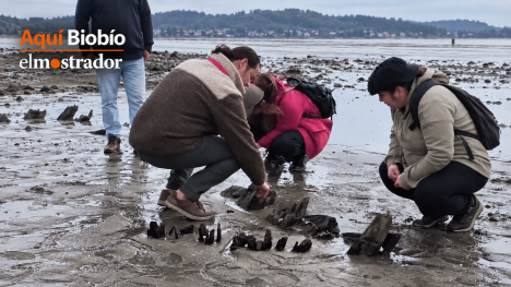 ¿Una lancha centenaria? El navío que apareció en playa de Penco