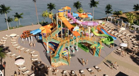 Fantasilandia Splash Park prepara su llegada con piscinas, toboganes y río lento