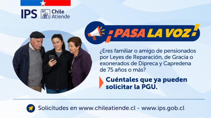PGU desde septiembre: personas de 75 años o más ya pueden solicitarla