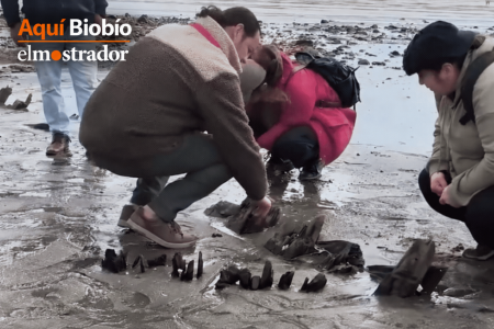 ¿Una lancha centenaria? El navío que apareció en playa de Penco