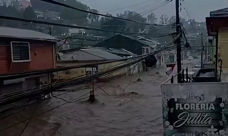 Lota anegado: intensas lluvias y granizos inundaron las calles de la comuna
