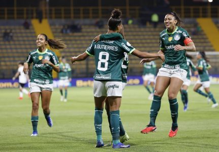 Jugadoras del Palmeiras brasileño durante su participación en la Copa Libertadores de 2023. 