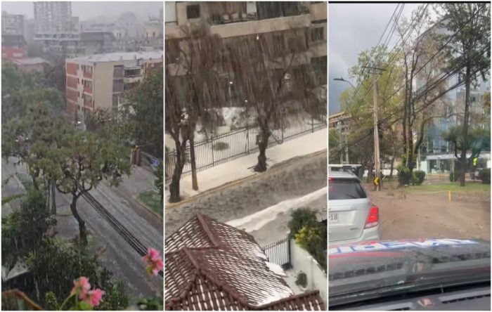 Tormenta eléctrica golpea Santiago: granizos, intensas lluvias y anegamientos a días del aluvión